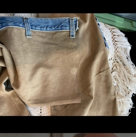 Patty shelabarger suede & denim pants VINTAGE - Picture 10 of 15